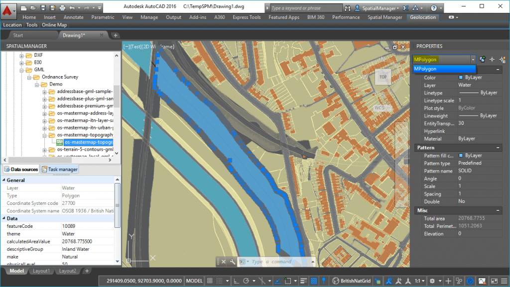 Spatial Manager for AutoCAD Polygons SOLID